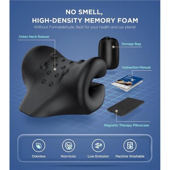 Neck Stretcher with Magnetic Therapy Cover, 2 Modes Pain Relief - Picture 6 of 6